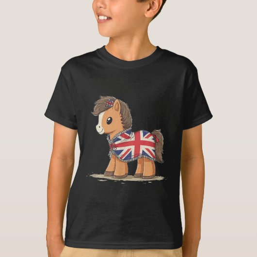 Cooles britisches Pferdekostüm für alle Liebhaber T-Shirt (Vorderseite)