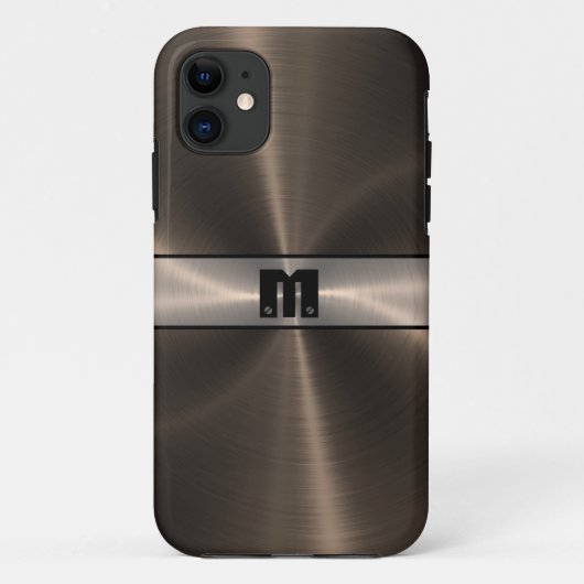 Cooles Bronze-Shiny-Edelstahlmetall 7 Case-Mate iPhone Hülle (Rückseite)