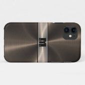 Cooles Bronze-Shiny-Edelstahlmetall 7 Case-Mate iPhone Hülle (Rückseite (Horizontal))