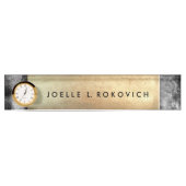 Cooles Bronzeplaketten-graues konkretes Namensplakette (Vorderseite)