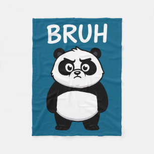 Cooles Bruh-Panda-T-Shirt Lustiger Cartoon-Bär Män Fleecedecke
