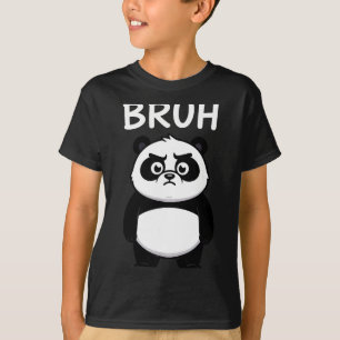 Cooles Bruh-Panda-T-Shirt Lustiger Cartoon-Bär Män T-Shirt