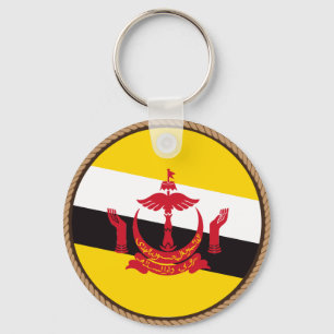 Cooles Brunei-Flag-Siegel Schlüsselanhänger