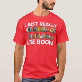 Cooles Buchdesign für Männer Buchwürmer Lesen T-Shirt