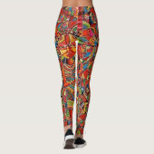 cooles, bunter afrikanisches Muster Leggings (Rückseite)