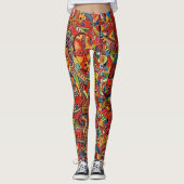 cooles, bunter afrikanisches Muster Leggings (Vorderseite)