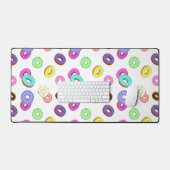 Cooles, buntes Donuts-Muster weiß Schreibtischunterlage (Tastatur & Maus)
