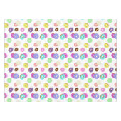 Cooles, buntes Donuts-Muster weiß Tischdecke (Vorderseite (Horizontal))
