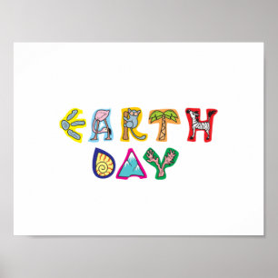 Cooles buntes Earth Day Custom Poster