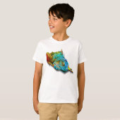Cooles buntes niedliches Eidechsen-Reptil T-Shirt (Vorne ganz)