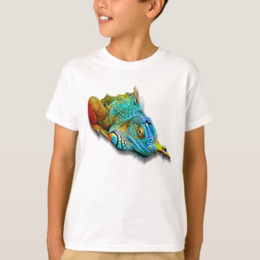 Cooles buntes niedliches Eidechsen-Reptil T-Shirt (Vorderseite)