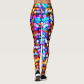 Cooles buntes Trendy mutiges Confetti Bokeh Leggings (Rückseite)