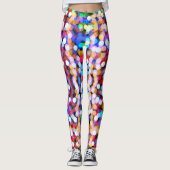 Cooles buntes Trendy mutiges Confetti Bokeh Leggings (Vorderseite)