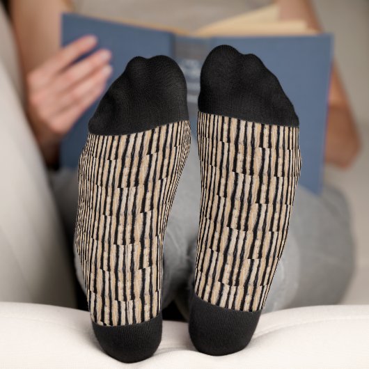 Cooles Burnt Tree Barke Texturmuster Socken (Unterseite)