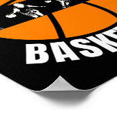 Cooles Bysketbydesign Bysketbyll Players Fans Bys Poster (Ecke)