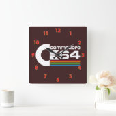 Cooles C64-Computerlogo Quadratische Wanduhr (Zuhause)