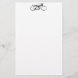 Cooles Caféracer-Motorrad-Zeichnen Briefpapier