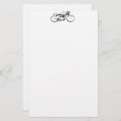 Cooles Caféracer-Motorrad-Zeichnen Briefpapier (Vorne/Hinten)