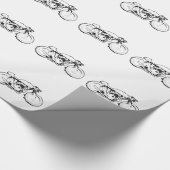 Cooles Caféracer-Motorrad-Zeichnen Geschenkpapier (Ecke)