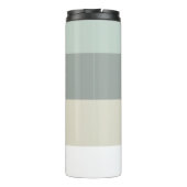 Cooles Calming-Streifen-Muster mit Monogramm Thermosbecher (Rückseite)