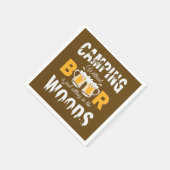 Cooles Camping Bierliebhaber Party Serviette (Ecke)