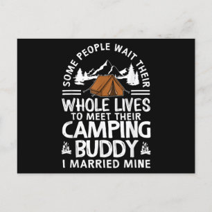 Cooles Camping Buddies Geschenk für Männer Frauen Feiertagspostkarte