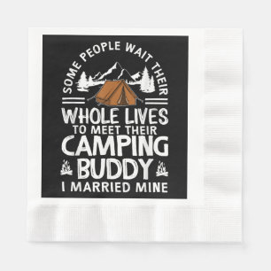 Cooles Camping Buddies Geschenk für Männer Frauen Serviette