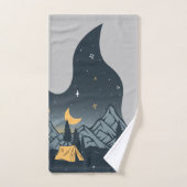 Cooles Camping Camper Feuer im Val Piora Badhandtuch Set (Handtuch)