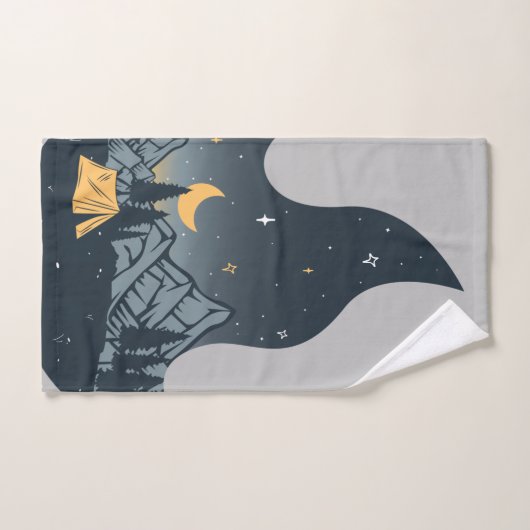 Cooles Camping Camper Feuer im Val Piora Badhandtuch Set (Handtuch)