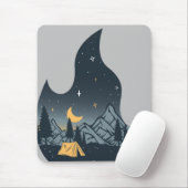 Cooles Camping Camper Feuer im Val Piora Mousepad (Mit Mouse)