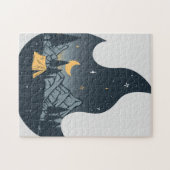 Cooles Camping Camper Feuer im Val Piora Puzzle (Horizontal)