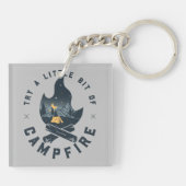 Cooles Camping Camper Feuer im Val Piora Schlüsselanhänger (Rückseite)