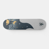 Cooles Camping Camper Feuer im Val Piora Skateboard (Horizontal)