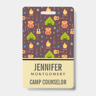 Cooles Camping Design Outdoorsy Muster Beruflich Ausweis