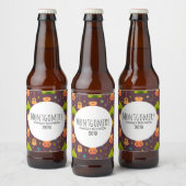 Cooles Camping Design Outdoorsy-Muster Bierflaschenetikett (Flaschen)