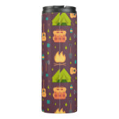 Cooles Camping Design Outdoorsy-Muster Thermosbecher (Rückseite)