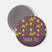 Cooles Camping Design Outdoorsy Muster Vielen Dank Magnet (Vorderseite/Rückseite)