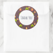 Cooles Camping Design Outdoorsy Muster Vielen Dank Runder Aufkleber (Tasche)