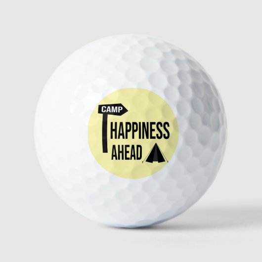 Cooles Camping Golfball (Vorderseite)