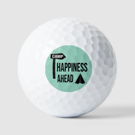 Cooles Camping Golfball (Vorderseite)