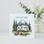 Cooles Camping liebt Party Einladung (Stehend Vorderseite)