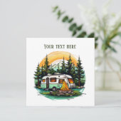 Cooles Camping liebt Party Einladung (Stehend Vorderseite)