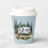 Cooles Camping liebt Party Pappbecher (Vorderseite)