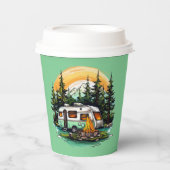 Cooles Camping liebt Party Pappbecher (Vorderseite)