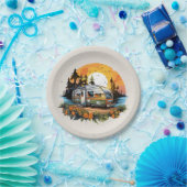 Cooles Camping liebt Party Pappteller (Party)