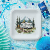 Cooles Camping liebt Party Pappteller (Party)