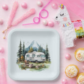 Cooles Camping liebt Party Pappteller (Party)