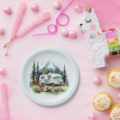 Cooles Camping liebt Party Pappteller (Party)