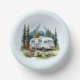 Cooles Camping liebt Party Pappteller