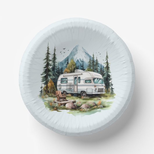 Cooles Camping liebt Party Pappteller (Vorderseite)